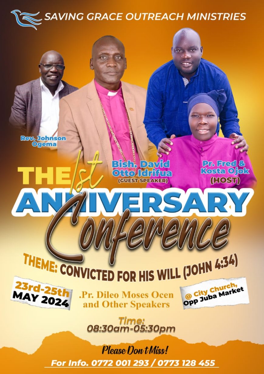 Saving Grace Outreach Ministries set to Hold a powerful Conference as they celebrate their 1st Anniversary